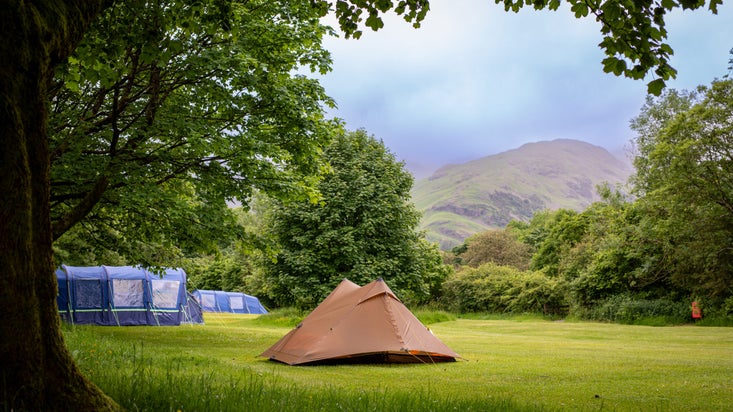 Tents at Great Langdale Campsite, Cumbria